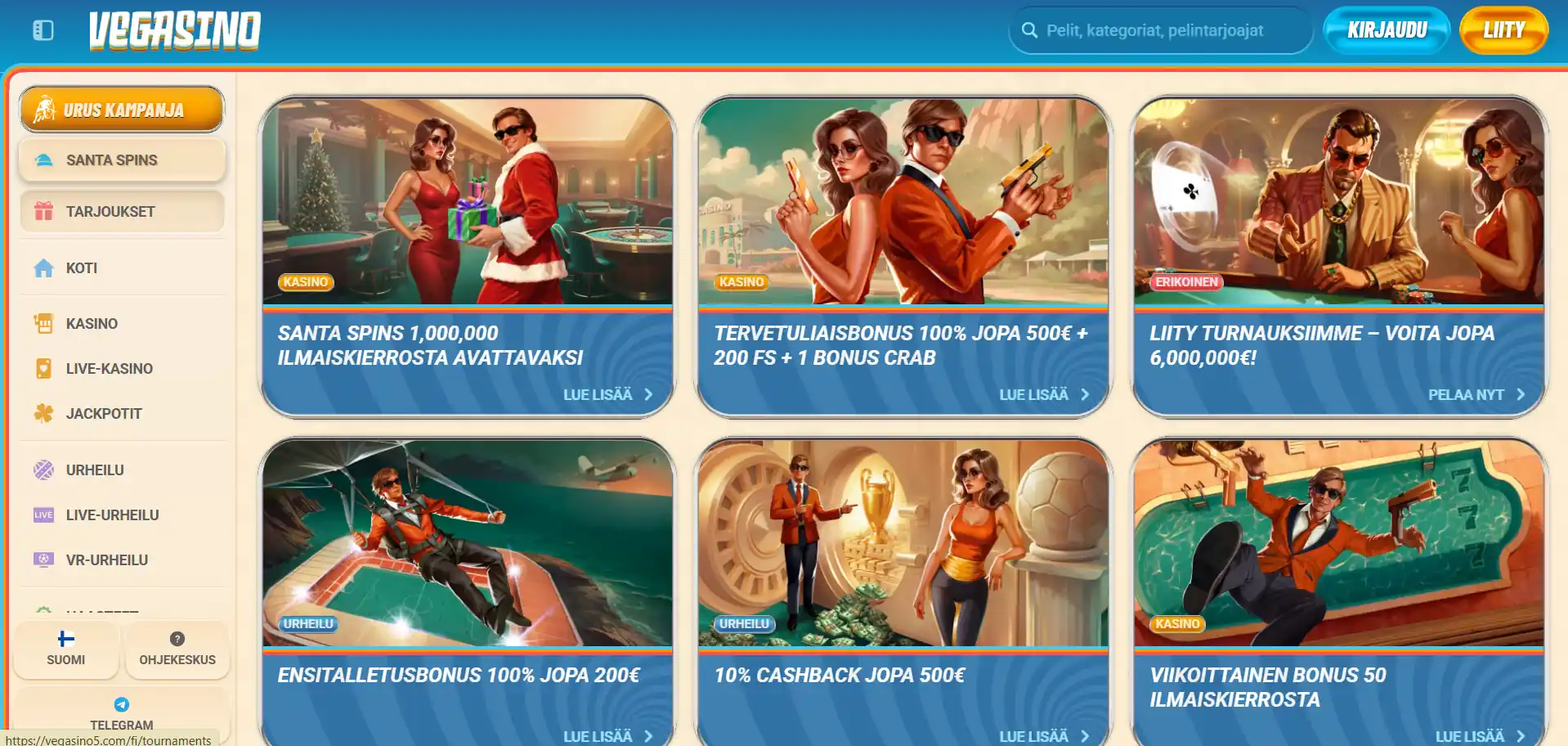 Vegasino Casino -bonukset